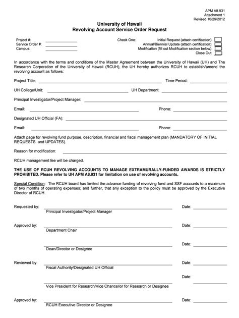 Fillable Online Ors Hawaii Revised Rev Funds Request Form