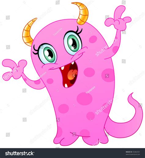 Cute Monster Stock Vector Royalty Free 55382431 Shutterstock