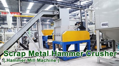 Scrap Metal Hammer Mill Machine Aluminum Cans Hammer Crusher Machine