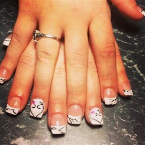 Acrylic Nails With Browning Symbol♥ French Manicure Acrylic Nails