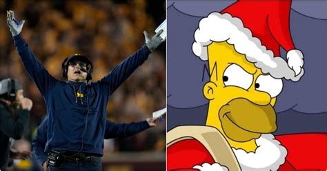 The Simpsons Trolls Michigan Hc Jim Harbaugh Over Wolverines Sign