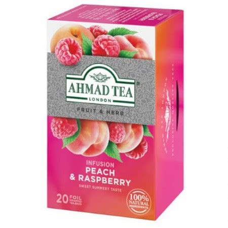 Herbata W Saszetkach Alu Infusion Peach Raspberry 20szt AhmadTea