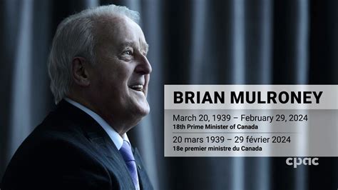 L ancien premier ministre Brian Mulroney est décédé à l âge de 84 ans