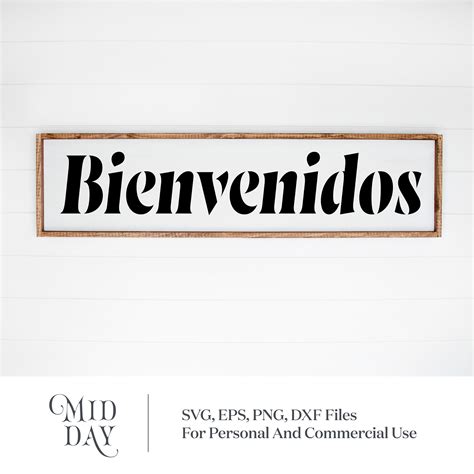 Bienvenidos Welcome Sign Cut File Svg Welcome Sign For Front Etsy