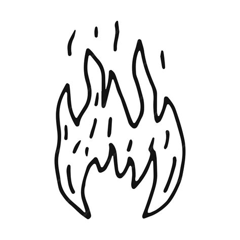 Premium Vector | Fire flame sketch isolated object