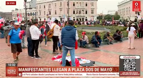 Fiestas Patrias Manifestantes Llegan Al Centro De Lima Para Reanudar