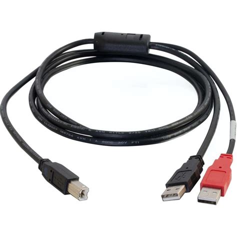 C2g 6ft Usb 20 One B Male To Two A Male Y Cable Type B Male Usb