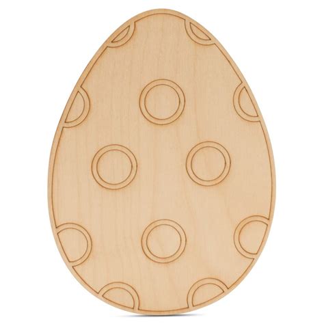 Dotted Wood Easter Egg Cutouts 5 14 1 8 Thick Woodpeckers Michaels