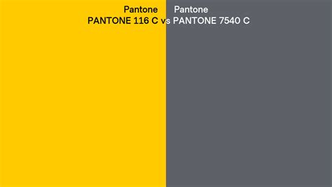 Pantone 116 C Vs Pantone 7540 C Side By Side Comparison