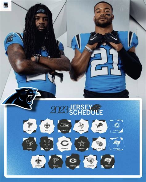 Panthers 2023 Uniform schedule : r/panthers