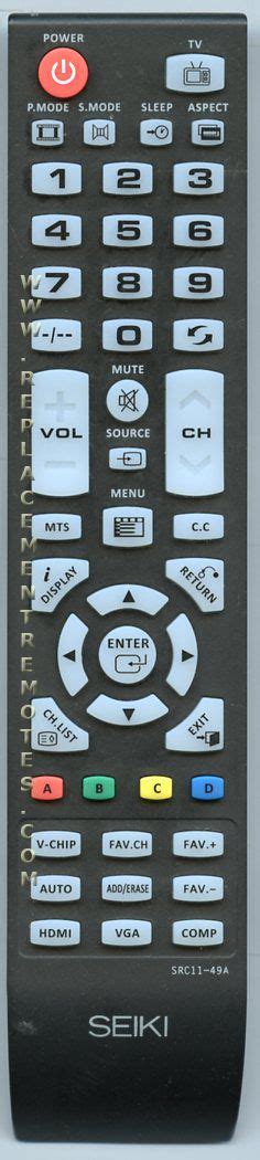 Buy SEIKI SRC11-49A SRC1149A TV Remote Control