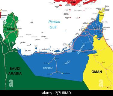 Bahrain Mapa Esquema Detallado Con Los Nombres De Las Principales Reas