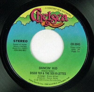 Disco Tex The Sex O Lettes Dancin Kid Same Chelsea Ch Ebay