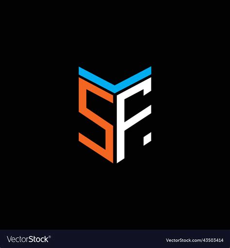 Sf letter logo creative design with graphic Vector Image