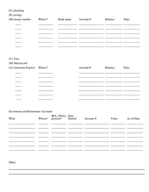 Assets/Liabilities/Income Worksheet Template Download Printable PDF ...