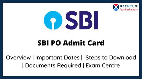 Sbi Po Admit Card 2021 Download Po Exam Hall Ticket Official Website