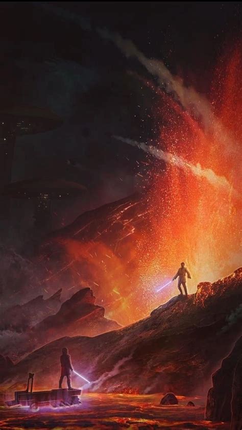 Battle On Mustafar Star Wars Background Star Wars Pictures Star