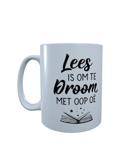 Afrikaans Lees Is Om Te Droom Met Oop Oe Aesthetic Coffee Mug