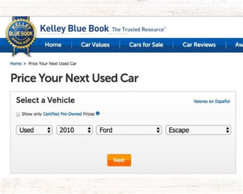 Kelley blue book accurately values used cars and other vehicles.