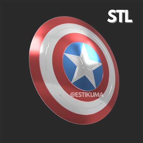 3D File Captain America Shield STL 3D Files 3D Printable Model