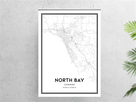 North Bay Map Print North Bay Map Poster Wall Art North Bay | Etsy