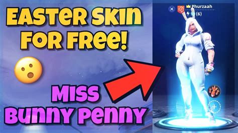 New Easter Skin For Free In Fortnite Miss Bunny Penny Skin For