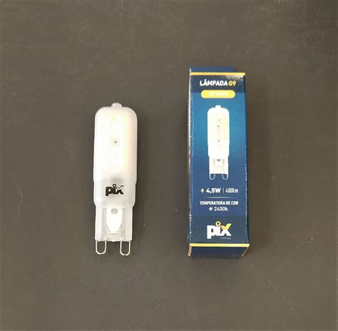 Kit Lâmpadas Led G9 Halopin 4 5w 127V Luz Quente 2400k Arevo