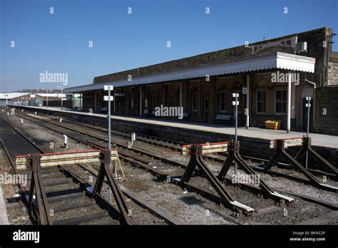 end of the line at buxton railway station Buxton Derbyshire England UK ...