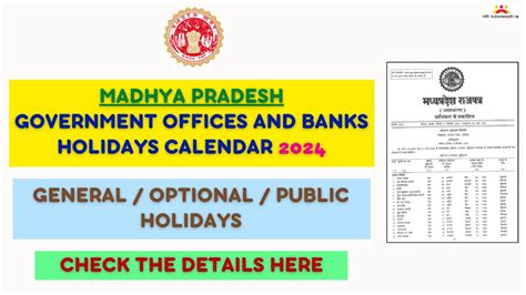 Madhya Pradesh Government And Bank Holidays List Hr Compliance