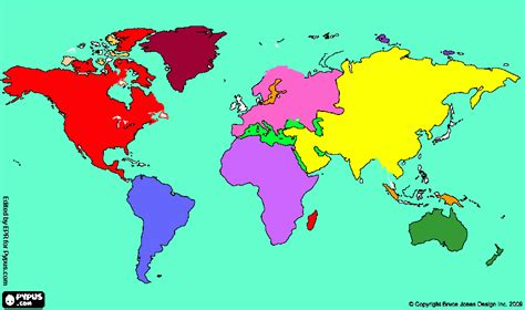 Juegos De Geograf A Juego De Mapa Mundi Continentes Y Oc Anos