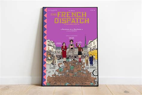 The French Dispatch Poster Wes Anderson Minimalist Movie Etsy