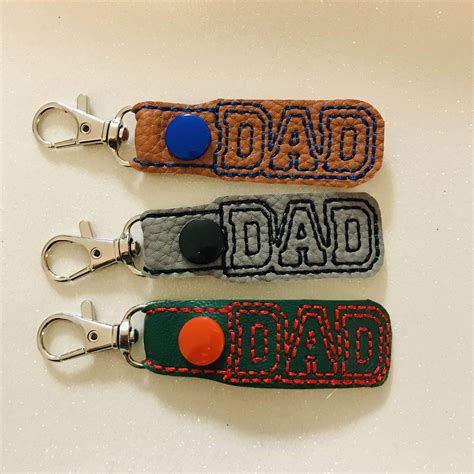 Dad Keychain Custom Dad Keychain Fathers Day T Stocking Etsy Dad