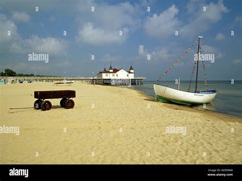 Ahlbeck beach, Usedom, Germany. 1991 Stock Photo - Alamy