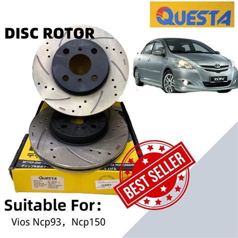 Questa Brake Disc Rotor Sport Toyota Vios Ncp Ncp Rear Pcs