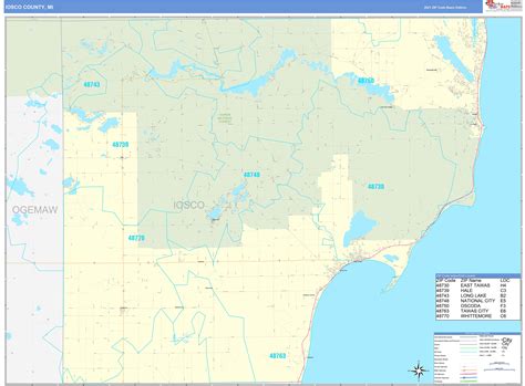 Iosco County Map Michigan