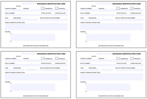 Free Fake And Real Insurance Card Templates Word Pdf Best Collections