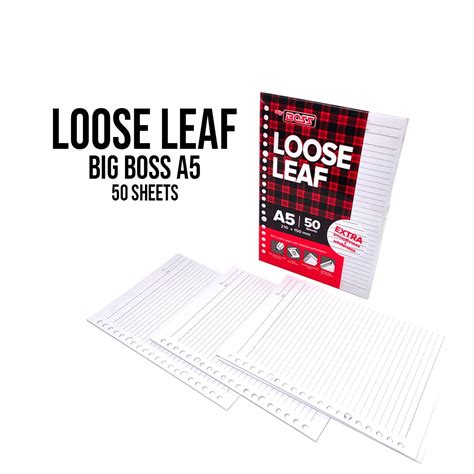 Jual Loose Leaf Garis A Lembar Kertas Loose Leaf Kertas Loose