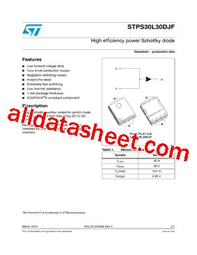 Stps L Djf Tr Datasheet Pdf Stmicroelectronics