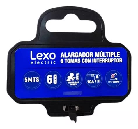 Alargador Zapatilla Tomas P T A Negro Mts Lexo Cuotas Sin Inter S