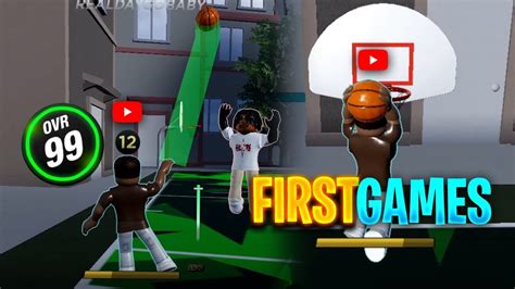 My First Games On My ROBLOX Basketball Game Hoop Heroes YouTube