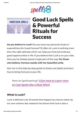 Good Luck Spells & Powerful Wiccan Rituals to Bring Success by spells8 ...