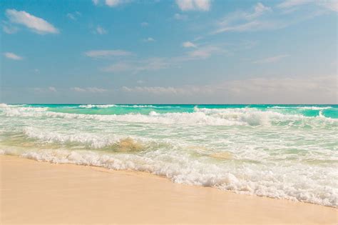 Caribbean sea. White sand beach in Cancun, Mexico. Photograph by Irina ...