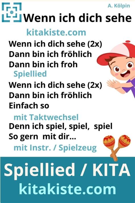 Wenn Ich Dich Sehe Noten Kita Kiste