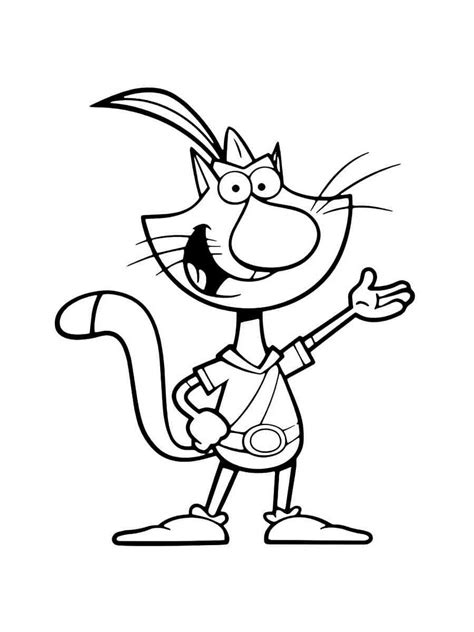 Nature Cat coloring pages