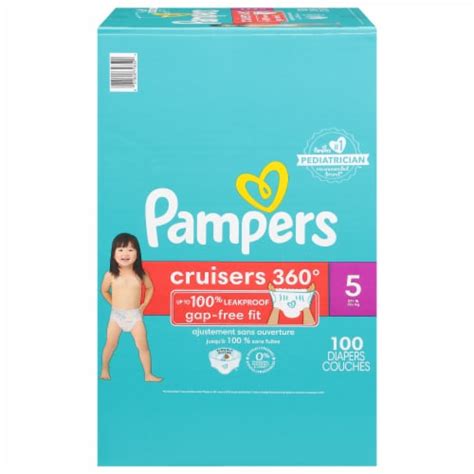 Pampers Cruisers 360 Fit Size 5 Baby Diapers 100 Ct Food 4 Less