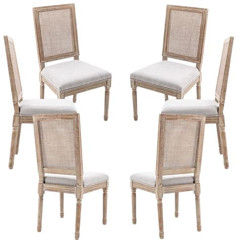 Guyou Farmhouse Dining Chairs Set Of Upholstered Dining Room Chairs