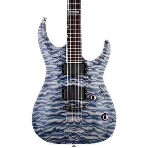 Esp Ltd Mh350nt Quilted Maple Electric Guitar Faded Blue Guitar Center