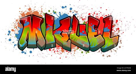 A Cool Graffiti Styled Name Design Legible Letters For All Ages Stock