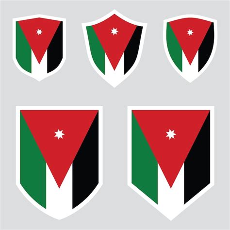 Premium Vector Jordan Flag In Shield Shape Frame