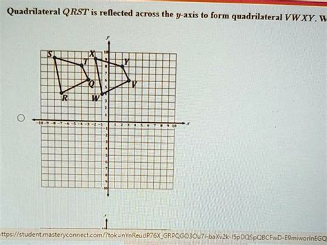 Solved Quadrilateral Qrst Is Reflected Across The Y Axis To Form